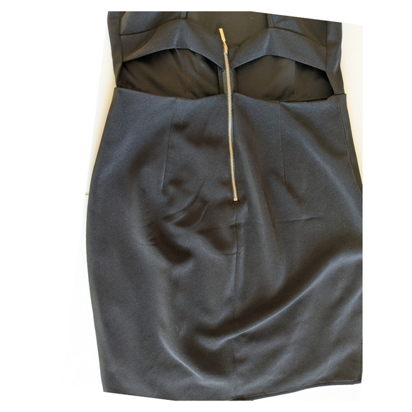 Express Bodycon Sleeveless Strapped Black Mini Dress Sz 6 - Picture 4 of 9